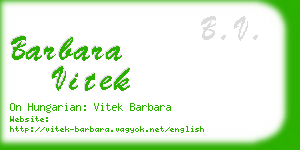 barbara vitek business card
